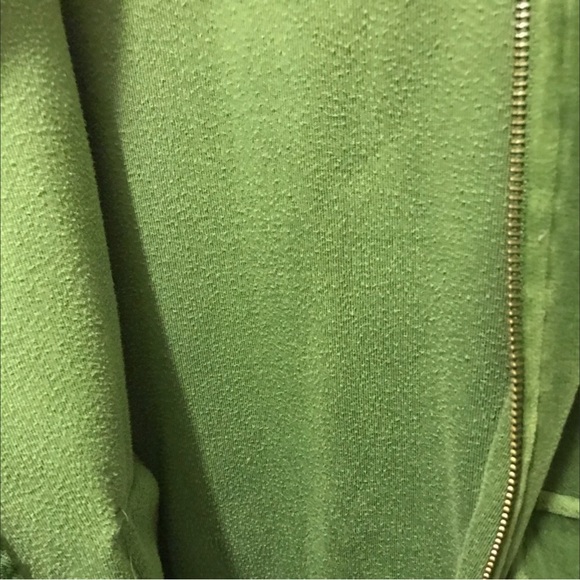 Cato Green Velvet Button Crop Hoodie - Picture 8 of 9